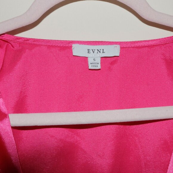 Hot Pink Satin Blouse - HONEY - Picture 9 of 11